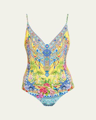 Camilla Sultanahmet Summer Wired V-Neck One-Piece Swimsuit