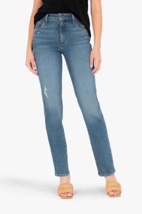 Kut from the Kloth Chrissie High Rise Fab Ab Straight Leg Jean In Impactful Wash