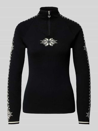 Dale of Norway Slim Fit Troyer aus Wolle mit Rei&szlig;verschluss Modell Geilo in Black, Gr&ouml;&szlig;e M