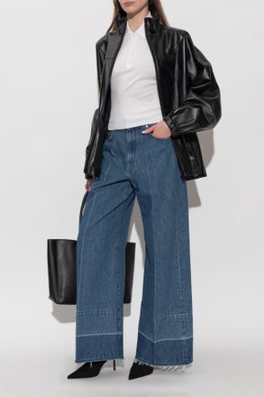 Givenchy Leather Jacket With Stand-up Collar, Womens, Black