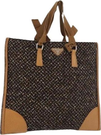 Prada Pre-owned Tote Bags, female, Brown, Size: ONE SIZE Pre-owned Vintage Tote Bag