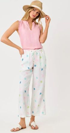 Lilly Pulitzer 27 Brawley Linen Crop Pant
