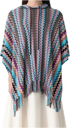 Missoni Ponchos, female, Multicolor, ONE SIZE, Hooded Poncho