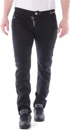 Daniele Alessandrini Jeans - Heren - Slim Fit Jeans - Zwart - W33 - Katoen - Jeans