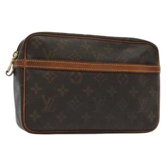 Louis Vuitton Pre-owned Canvas clutches - Dames - Pre-owned - Bruin - Maat: ONE Size Leer