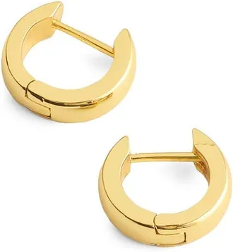 Madewell Classic Huggie Hoop Earrings in Warm Gold at Nordstrom
