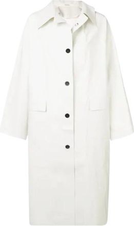 Kassl Editions Pause KASSL Edition White Single Breasted Trench Coat Size XS