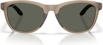 Costa Aleta 54mm Polarized Round Sunglasses in Matte Brown Smoke /Gray 580G at Nordstrom