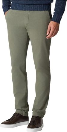 Brooks Brothers Slim Fit Geweven Stretch Katoenen Chinos - Heren - Chinos - Groen - W33 - Katoen - Broeken