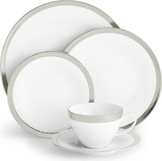 Michael Aram Silversmith 5-Piece Porcelain Place Setting in White/Silver at Nordstrom