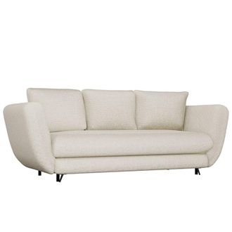 Topeshop Sofa Saris Beige Black Foot
