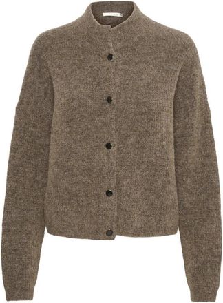 Gestuz Alpaca Wol Korte Vest - Dames - Vesten - Bruin - 2XS - Wol - Truien & Vesten