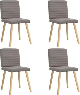 vidaXL Sillas De Comedor 4 Unidades Tela Taupe Vidaxl