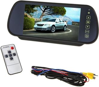 Trade Shop Trade Shop - Monitor De Espejo Retrovisor 7 bluetooth Manos Libres De Pantalla T&aacute;ctil Usb Sd Mp5