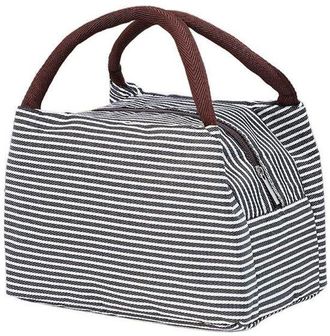OEM Fiambrera Bento A Rayas Frescas - Bolsa De Almuerzo Impermeable Y Port&aacute;til