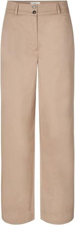 Fiveunits Sophia Dark Sand Melange Broek - Dames - Straight fit broeken - Beige - W32 - Broeken