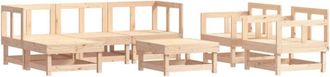 vidaXL 7 Piece Garden Lounge Set Solid Wood Pine vidaXL