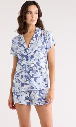 Nordstrom Rack Tranquility Shortie Pajamas in Blue Wild Amelia Floral at Nordstrom Rack, Size Small