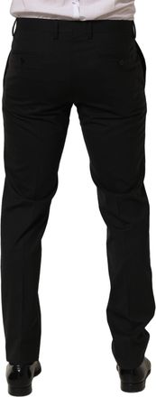 Dolce & Gabbana Mens Virgin Wool Tapered Trousers Black Elastane