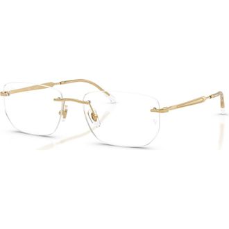 Ray-Ban 54mm Irregular optical glasses in Gold at Nordstrom