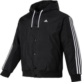 adidas Sport Casual Cotton Jacket Black White IK7669