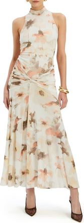 Bardot Leanna Floral Mesh Maxi Dress in Ivory Floral at Nordstrom, Size X-Small