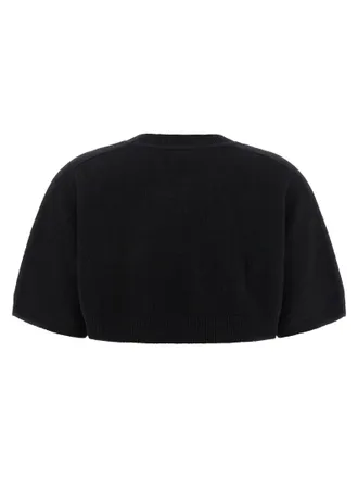 Elisabetta Franchi Wool and Cashmere Blend Sweater - Black