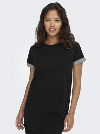 Jacqueline de Yong Jerseykleid JDY JDYIVY S/S DRESS JRS NOOS, Damen, Gr. XL, N-Gr, schwarz, Jersey, Obermaterial: 62% Baumwolle, 38% Polyester, unifarben, regular fit, R