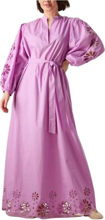 Ibana Chique Maxi Jurk in Lila - Dames - Maxi kleedjes - Paars - S - Denim - Kleedjes