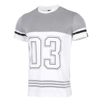 adidas Mens adidas Alphabet Printing Round Neck Breathable Short Sleeve White T-Shirt CD1072