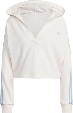 adidas (WMNS) adidas Originals V-Neck Short Hoodie White IC8521
