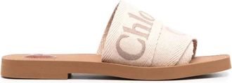 Chlo&eacute; Woody Mule - Dames - Sandalen - Beige - 41 EU - Leer - Schoenen
