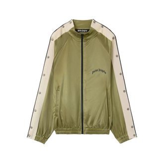 Palm Angels Zip-throughs, male, Green, Size: XL Sweatshirt
