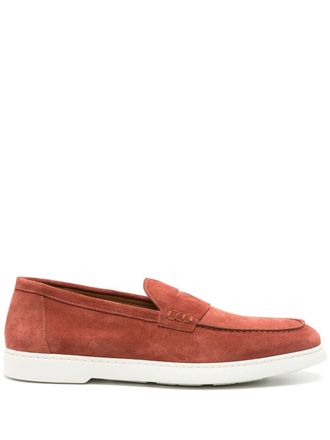 Doucal's suede penny loafers - men - Calf Suede/Rubber/Calf Leather - 45 - Brown