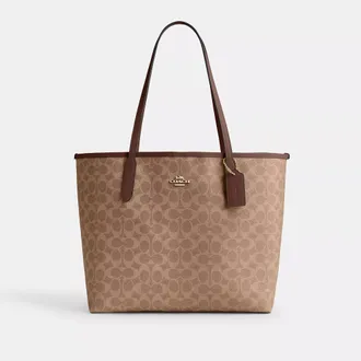 Coach City Tote Bag In Signature Canvas
