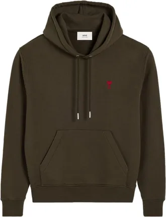 Ami Ami de Coeur-embroidered hoodie - unisex - Cotton - S - Green