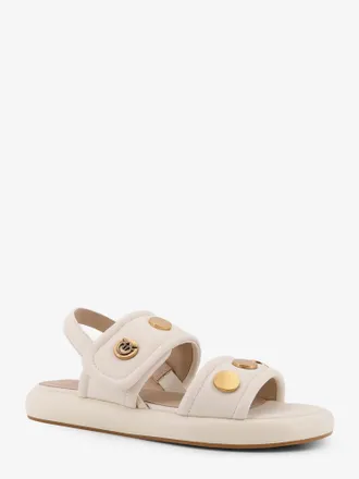 Pinko Womens Sandals Fiona Leather White