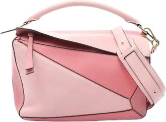 Loewe Pre-owned Puzzle Leather 2way Bag - - Pre-owned - Donna - Rosa - ONE SIZE