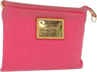 Louis Vuitton Pre-owned Clutches, female, Pink, Size: ONE SIZE Pre-owned Canvas Pouch