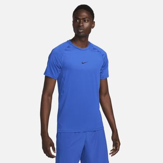 Nike Mens Nike Pro Dri-FIT Slim Short-Sleeve Top in Blue | FB7929-480