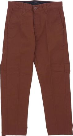 Obey Gestructureerde Stof Overstromingsbroek Bruin - Heren - Straight fit broeken - Bruin - W36 - Katoen - Broeken