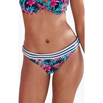 Lascana Womens Fold Over Bikini Bottom in Multi Print at Nordstrom, Size 14