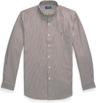 Polo Ralph Lauren Overhemden, Heren, Bruin, XL, Katoen, Gestreept Overhemd