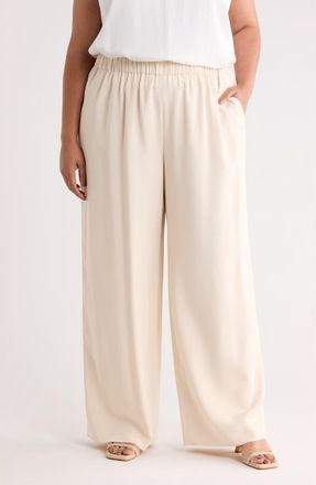 Lafayette 148 New York Perry Stretch Silk Pants in Raffia at Nordstrom Rack, Size 3X
