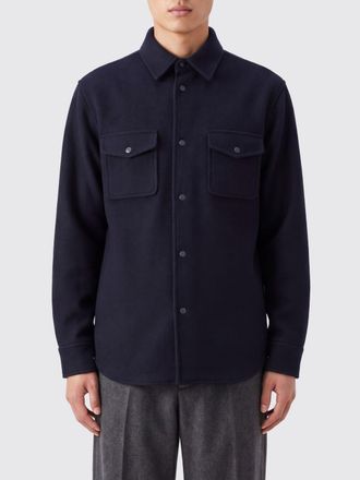 Aspesi Pure Wool Overshirt with Classic Collar and Patch Pockets
