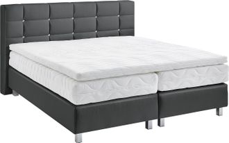 Westfalia Polsterbetten Boxspringbett mit Knöpfen in Kristalloptik, wahlweise mit Topper