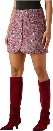 Y.A.S Y.a.s, Rokken, Dames, Roze, 38 EU, Polyester, Dames Rokken Yaslauthea Hw Short Skirt