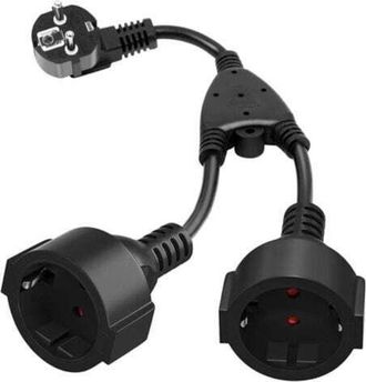 OEM Cable Alargador Doble Con 2 Tomas Schuko 16a/250v/m&aacute;x. 3680w Adaptador De Toma 2 En 1 Distribuci&oacute;n Bidireccional Ip44 Toma Doble