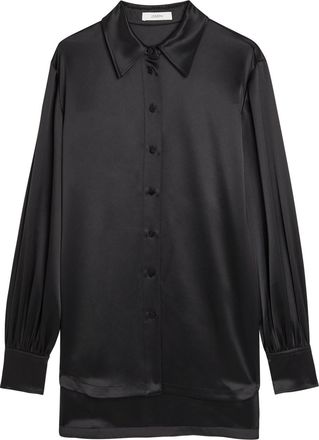 Joseph Dieu Satin Blouse - Black - 44 (UK16 / XL)
