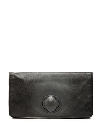 Bottega Veneta 2012-2025 Leather Turn Lock clutch bag - women - Calf Leather - One Size - Black